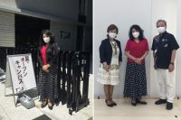今日は、明日から始まる夏期受験講習会の受講生を対象とした「夏のオープンキャンパス」でした。私は午後の声楽専攻のセッションで「在学生によるオペラの授業を見学しよう！」を担当しました。オペラは「ドン・ジョバンニ」から２番（ソプラノとテノールの二重唱）、続いてミュージカル「ウィキッド」から『大っ嫌い！〜けんかの二重唱』を、3年生と4年生の4名に歌って頂きました。マスク着用、パーティション越しの演技とはなりましたが、4名ともこれまで勉強してきた成果を出して伸び伸びと歌ってくれて、受講生の皆さんも真剣に聴いてくださっていました。会場のセッティングをしてくださった助手の先生や学生の皆さんにも感謝です。三人で写っている写真は、今日の声楽セッションを一緒にやってくださった服部先生、萩原先生と。